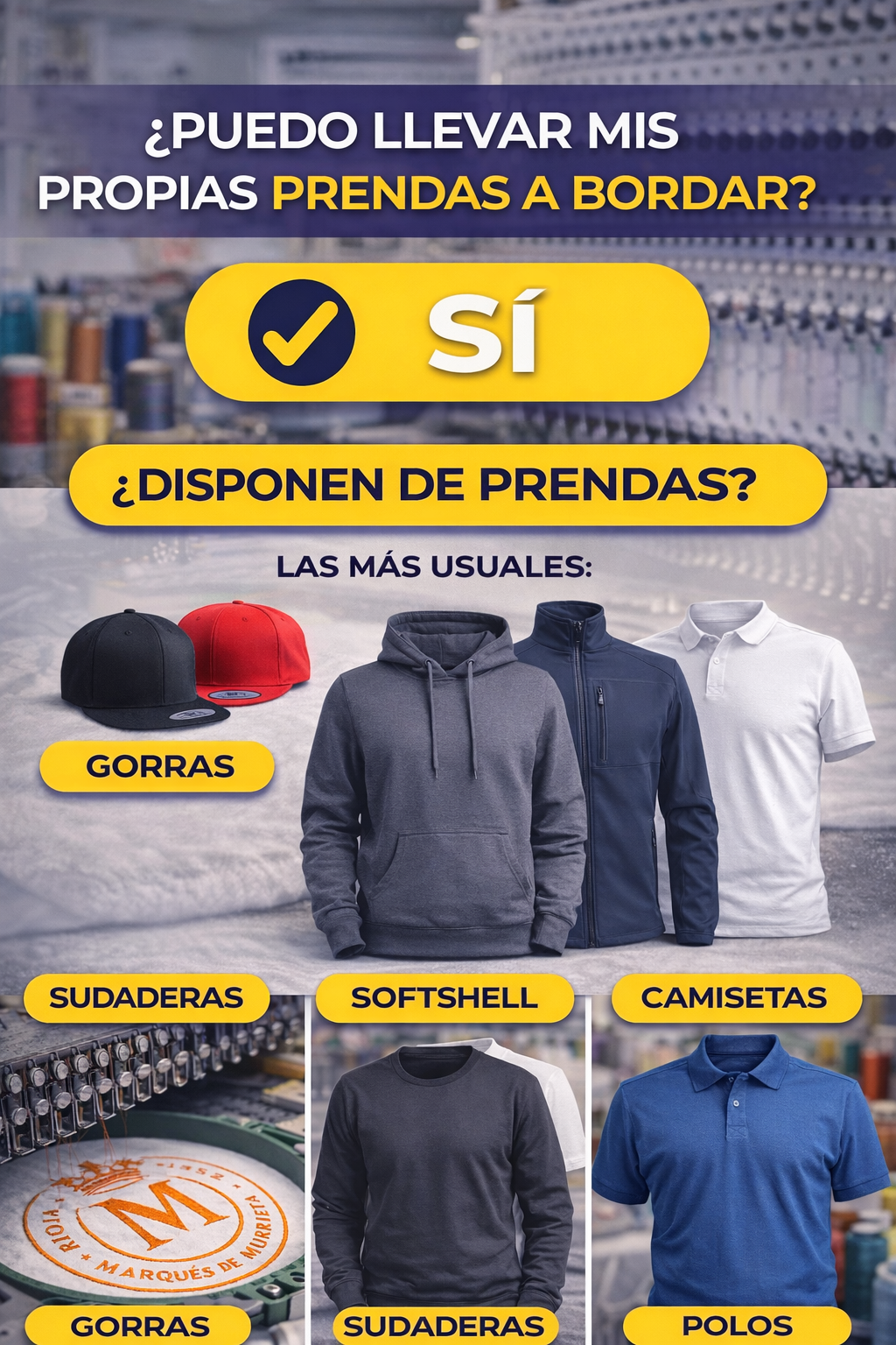 Solicita presupuesto para tus bordados personalizados